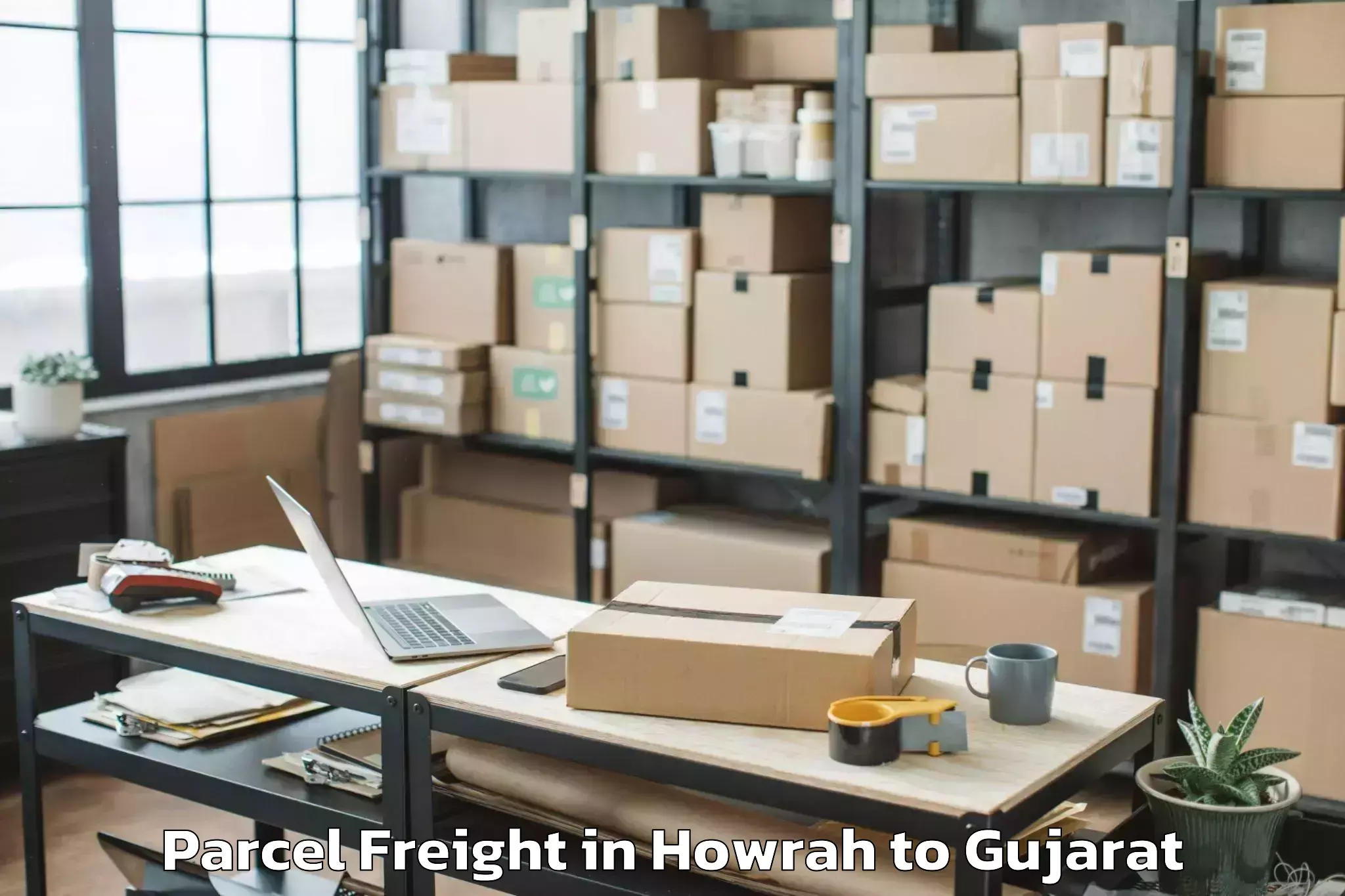 Book Your Howrah to Bagasra Parcel Freight Today